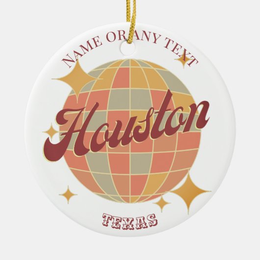 Houston City Texas USA Retro Dekoration Souvenir (Vorne)