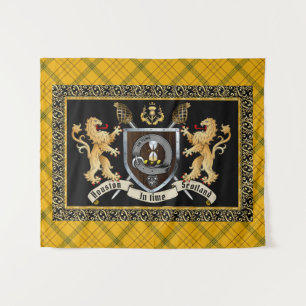 Houston Clan Abzeichen & Motto mit Löwen Wandteppich