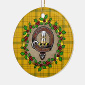 Houston Clan Abzeichen & Tartan Personalisiert Xma Keramik Ornament (Links)