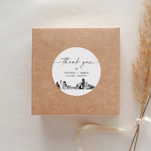 Houston danke Ihnen für die 3" (Blatt 6) Runder Aufkleber