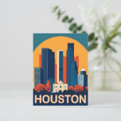 Houston, erkennbare Gebäude, Reisen Postkarte (Stehend Vorderseite)
