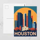 Houston, erkennbare Gebäude, Reisen Postkarte (Vorne/Hinten)