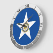 Houston flag Large Clock Große Wanduhr (Winkel)
