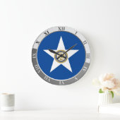 Houston flag Large Clock Große Wanduhr (Zuhause)