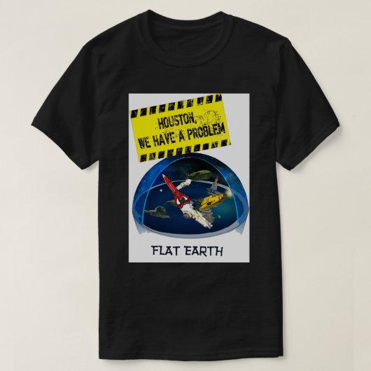 HOUSTON FLAT EARTH T-Shirt (Design vorne)