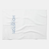 Houston Fliese, Blaue Fliese, Houston Texas Geschirrtuch (Horizontal)