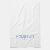 Houston Fliese, Blaue Fliese, Houston Texas Geschirrtuch (Vertikal)