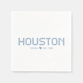 Houston Fliese, Blaue Fliese, Houston Texas Serviette