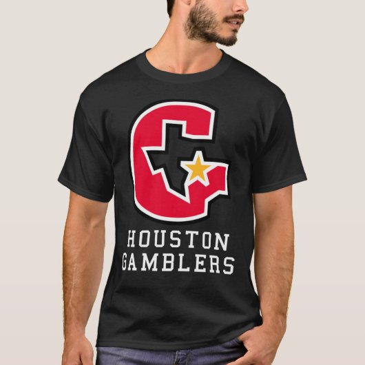 Houston Gamblers-Logo T-Shirt (Vorderseite)
