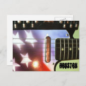 Houston Guitar Postcard Postkarte (Vorne/Hinten)