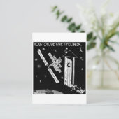 Houston, haben wir ein Problem Postkarte (Stehend Vorderseite)