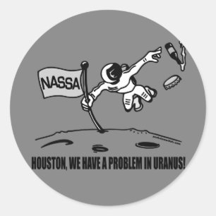 HOUSTON HABEN WIR EIN PROBLEM RUNDER AUFKLEBER