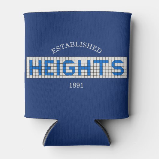 Houston Heights Blue und White Tile Dosenkühler (Vorderseite)