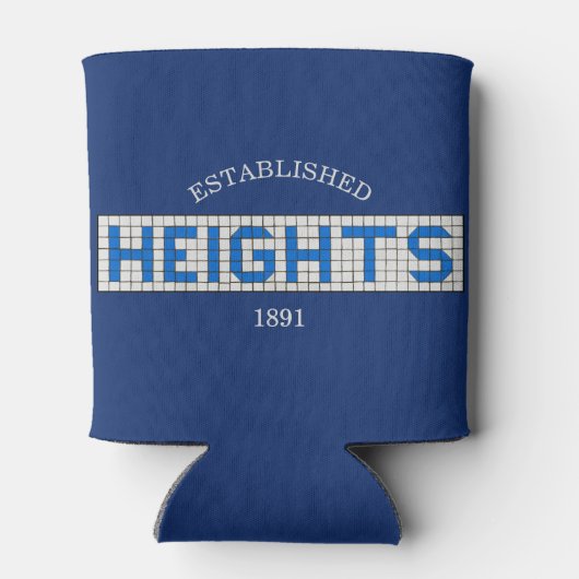 Houston Heights Blue und White Tile Dosenkühler (Rückseite)