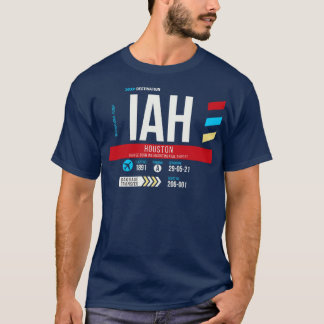 Houston IAH Airport Code Gepäckstück Tag 1 T-Shirt