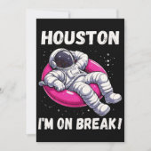 Houston, ich bin im Break - Relaxing Astronaut Einladung (Vorderseite)