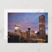 Houston in der Nacht Postkarte (Vorne/Hinten)