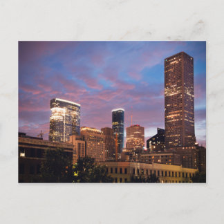 Houston in der Nacht Postkarte