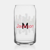 Houston in Graffiti mit Monogramm Dosenglas (Rückseite)