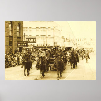 HOUSTON LIVESTOCK SHOW RODEO PARADE POSTER DRUCKEN