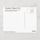 Houston Main Street in der Nacht Postkarte (Rückseite)