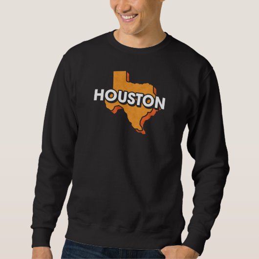 Houston Map Design für stolzes Houstonian Sweatshirt (Vorderseite)