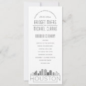 Houston | Modernes Hochzeitsprogramm für Deko Einladung (Vorderseite)
