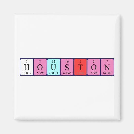 Houston Periodenmagnet Magnet (Vorne)