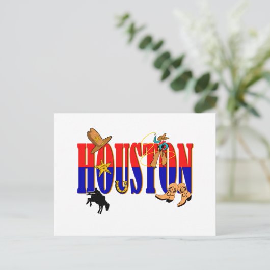 Houston Pics Postkarte (Stehend Vorderseite)