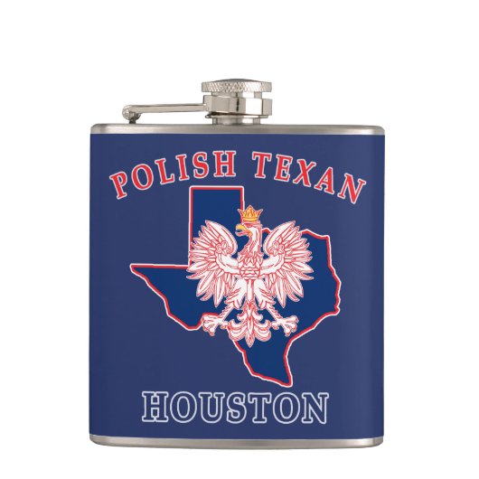 Houston Polish Texan Flachmann (Vorderseite)