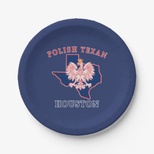 Houston Polish Texan Pappteller