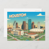 Houston Postcard Postkarte (Vorne/Hinten)
