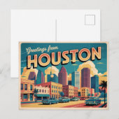 Houston Postcard Postkarte (Vorne/Hinten)