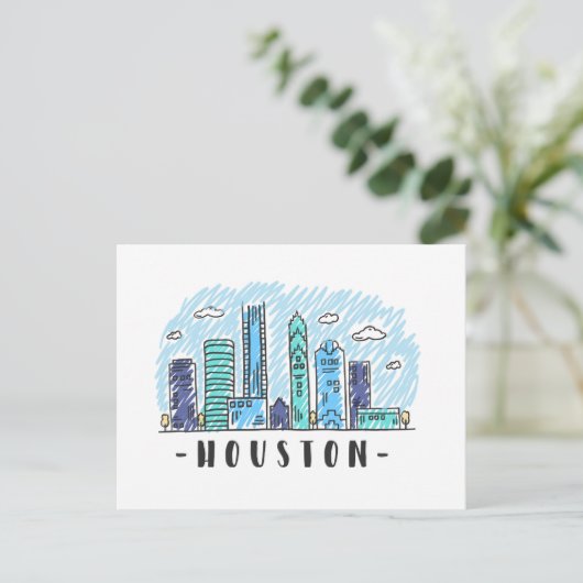 Houston Postkarte (Stehend Vorderseite)
