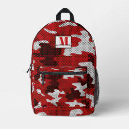 Houston Red Cougar Camo Pattern Design Bedruckter Rucksack