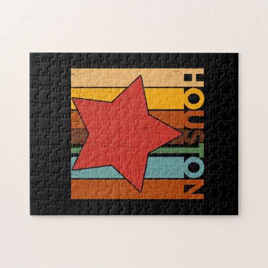 HOUSTON Retro Vintag Puzzle (Horizontal)