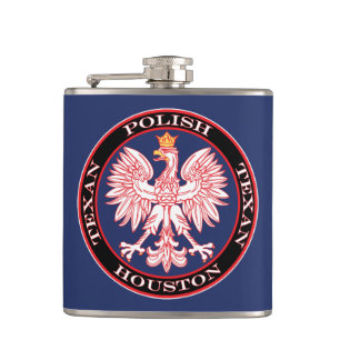 Houston Round Polish Texan Flachmann