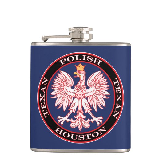 Houston Round Polish Texan Flachmann (Vorderseite)