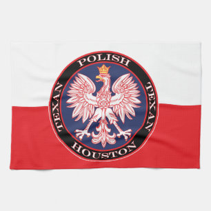 Houston Round Polish Texan Geschirrtuch