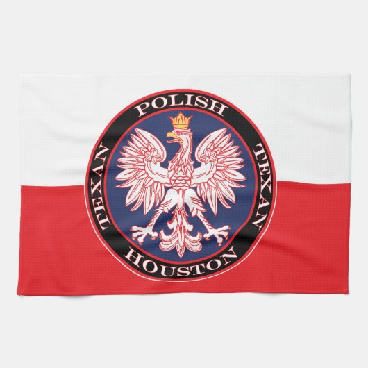 Houston Round Polish Texan Geschirrtuch (Horizontal)