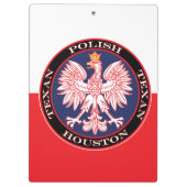 Houston Round Polish Texan Klemmbrett (Rückseite)