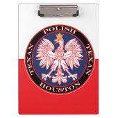 Houston Round Polish Texan Klemmbrett (Vorderseite)
