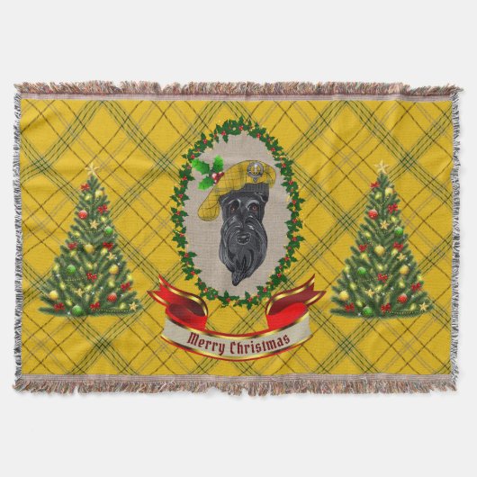 Houston Scottie Dog Christmas Throw Blanket Decke (Vorderseite)