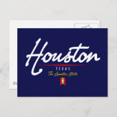 Houston Script Postkarte (Vorne/Hinten)