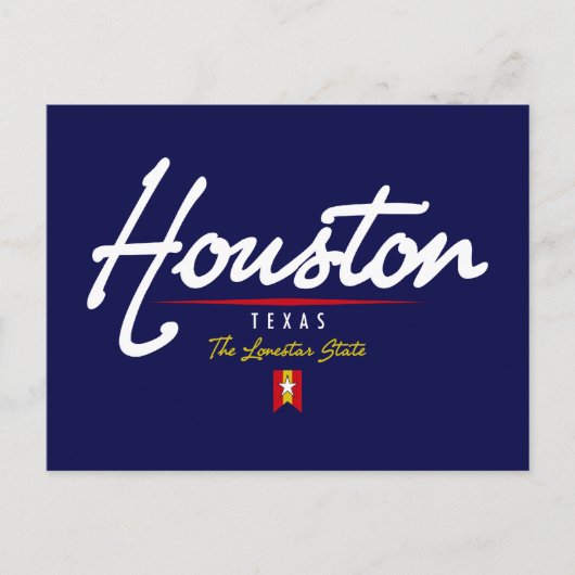 Houston Script Postkarte (Vorderseite)