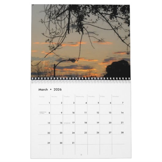 Houston Skies Calendar Kalender (Mär 2026)