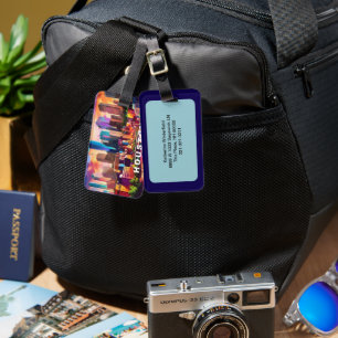 Houston Skyline Abstrakt Art Gepäckanhänger