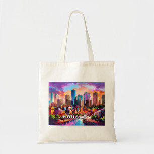 Houston Skyline Abstrakt Art Tragetasche