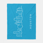 Houston-Skyline Fleecedecke (Vorderseite)