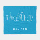 Houston-Skyline Fleecedecke (Vorderseite (Horizontal))